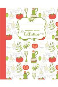 Olives, Garlic and Tomatoes Blank Keepsake Recipe Book Cookbook