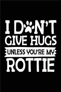 I Don't Give Hugs Unless You're My Rottie