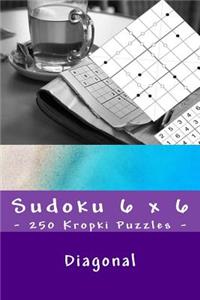 Sudoku 6 X 6 - 250 Kropki Puzzles - Diagonal