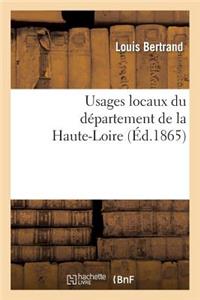 Usages locaux du département de la Haute-Loire