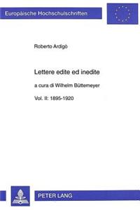 Lettere Edite Ed Inedite