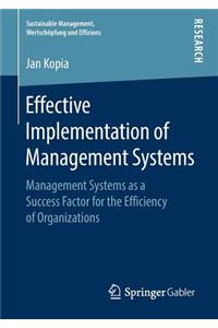 Effective Implementation of Management Systems