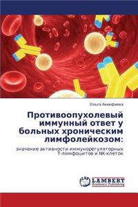 Protivoopukholevyy Immunnyy Otvet U Bol'nykh Khronicheskim Limfoleykozom