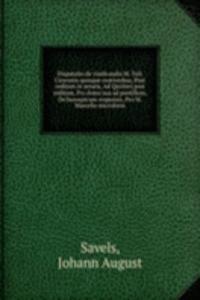 DISPUTATIO DE VINDICANDIS M. TULL. CICE