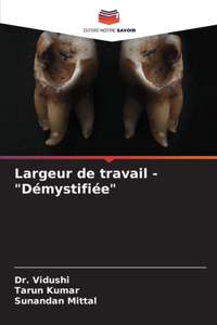 Largeur de travail - 