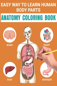 Easy Way To Learn Human Body Parts Anatomy Coloring Book