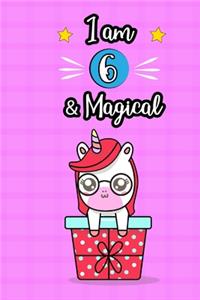 Unicorn Journal I am 6 & Magical