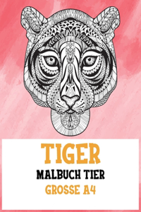 Malbuch - Grosse A4 - Tier - Tiger