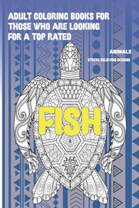 Adult Coloring Books for those who are looking for a Top Rated - Animals - Stress Relieving Designs - Fish