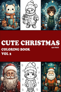 Cute Christmas Coloring Book, Volume 2