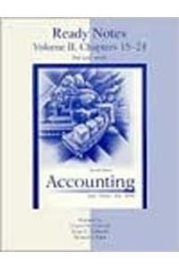 Ready Notes Volume 2 Chapters 15 to 24 for Use with Accounting