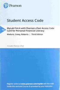 Personal Financial Literacy Ecourse (K12) with Pearson Etext Student Access Code Card