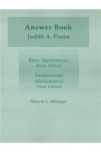 Answer Book for Basic Mathematics 9e/Fundamental Mathematics 3e