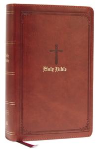 KJV Large Print Single-Column Bible, Personal Size with End-Of-Verse Cross References, Brown Leathersoft, Red Letter, Comfort Print: King James Version