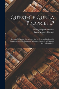 Qu'est-ce Que La Propriété?