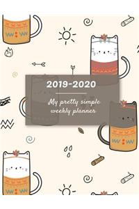 2019-2020 My Pretty Simple Weekly Planner: Dated 8.5x11 Calendar With To-Do List Notebook