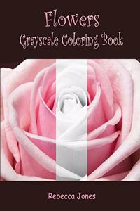 Flowers Grayscale Coloring Book