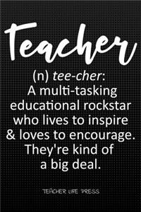 Teacher Definition Notebook Journal