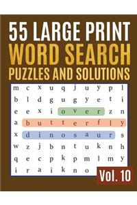 55 Large Print Word Search Puzzles And Solutions: Activity Book for Adults and kids - Word Search Puzzle: Wordsearch puzzle books for adults entertainment Large Print (Find a Word for Adults & Senio