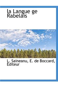La Langue GE Rabelais