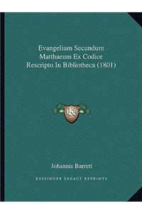 Evangelium Secundum Matthaeum Ex Codice Rescripto In Bibliotheca (1801)