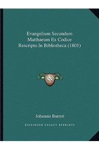 Evangelium Secundum Matthaeum Ex Codice Rescripto in Bibliotheca (1801)