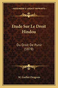 Etude Sur Le Droit Hindou