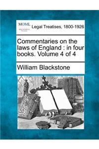 Commentaries on the laws of England