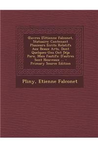 Uvres D'Etienne Falconet, Statuaire