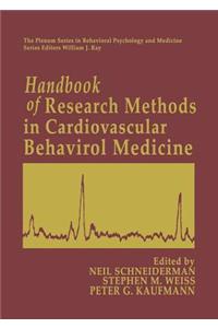 Handbook of Research Methods in Cardiovascular Behavioral Medicine