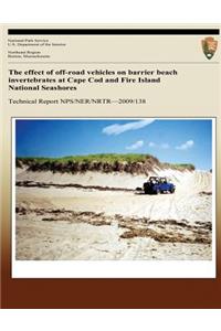 effect of off-road vehicles on barrier beach invertebrates at Cape Cod and Fire Island National Seashores