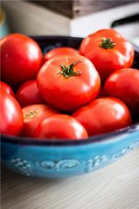 A Blue Bowl of Ripe Red Tomatoes Journal