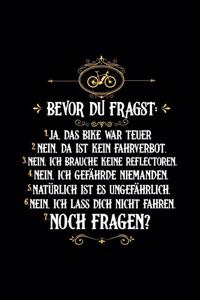BEVOR DU FRAGST E-BIKE Notizbuch