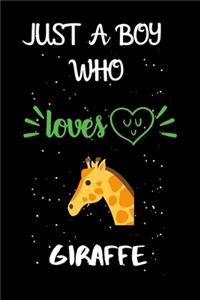 Just A Boy Who Loves Giraffe