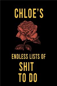 Chloe's Endless Lists of Shit to do