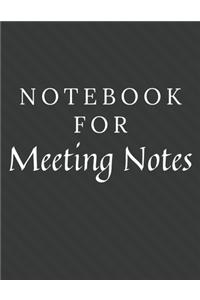 Notebook For Meeting Notes