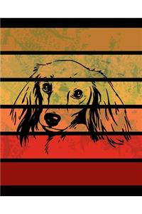 Dachshund Retro Stripes Notebook