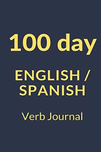 100 day Spanish / English Verb journal