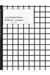 Big Graph Paper Composition Book: Graph Paper Composition Notebook, Grid Book, Squared Paper, Quad Ruled 5x5 Graph Paper, Big Graph Paper-8.5 X 11, 80 Sheets (Iron Theme Notebook)