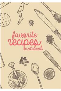 Favorite Recipes Notebook