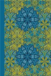 Journal: Blue and Yellow Floral 6x9 - Lined Journal - Writing Journal with Blank Lined Pages