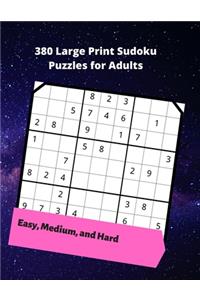 380 Large Print Sudoku Puzzles for Adults