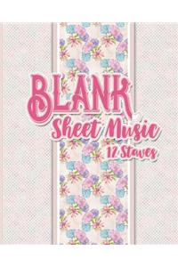 Blank Sheet Music - 12 Staves