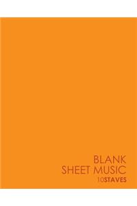 Blank Sheet Music - 10 Staves