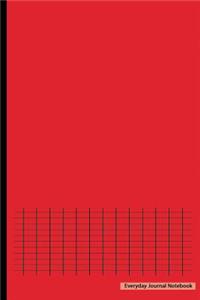 Everyday Journal Notebook - Red Cover (Graph Paper)