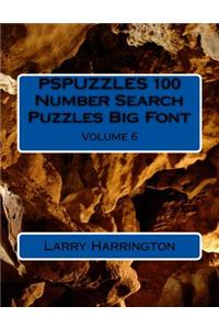 PSPUZZLES 100 Number Search Puzzles Big Font Volume 6
