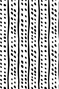 Bullet Journal Notebook Black Lines and Spots Pattern 1