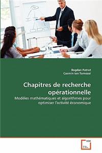 Chapitres de recherche opérationnelle