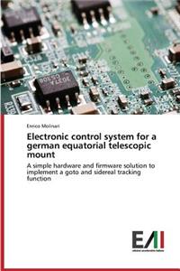 Electronic control system for a german equatorial telescopic mount