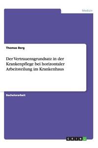 Der Vertrauensgrundsatz in der Krankenpflege bei horizontaler Arbeitsteilung im Krankenhaus